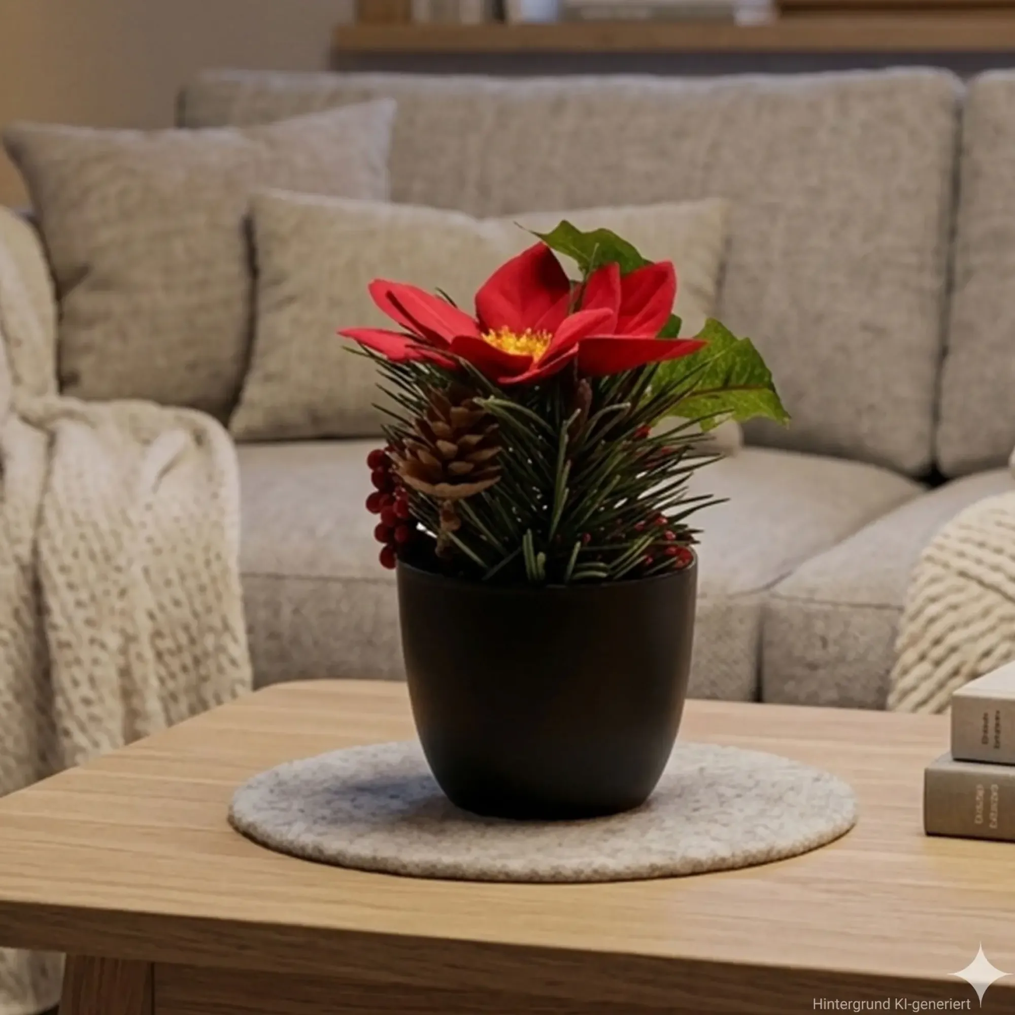 Gestecke|Frank Handels GmbH & Co. KG Kunstblumen-Arrangement "Weihnachtsstern"