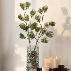 Zubehör Für Adventskränze|Kunstpflanzen|Frank Handels GmbH & Co. KG Kunstzweig "Pinie", 2er Set