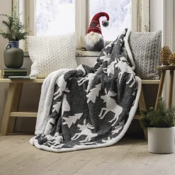 Weihnachtliche Kuscheldecken|Decken & Kuscheldecken|Frank Handels GmbH & Co. KG Kuscheldecke "Elch"
