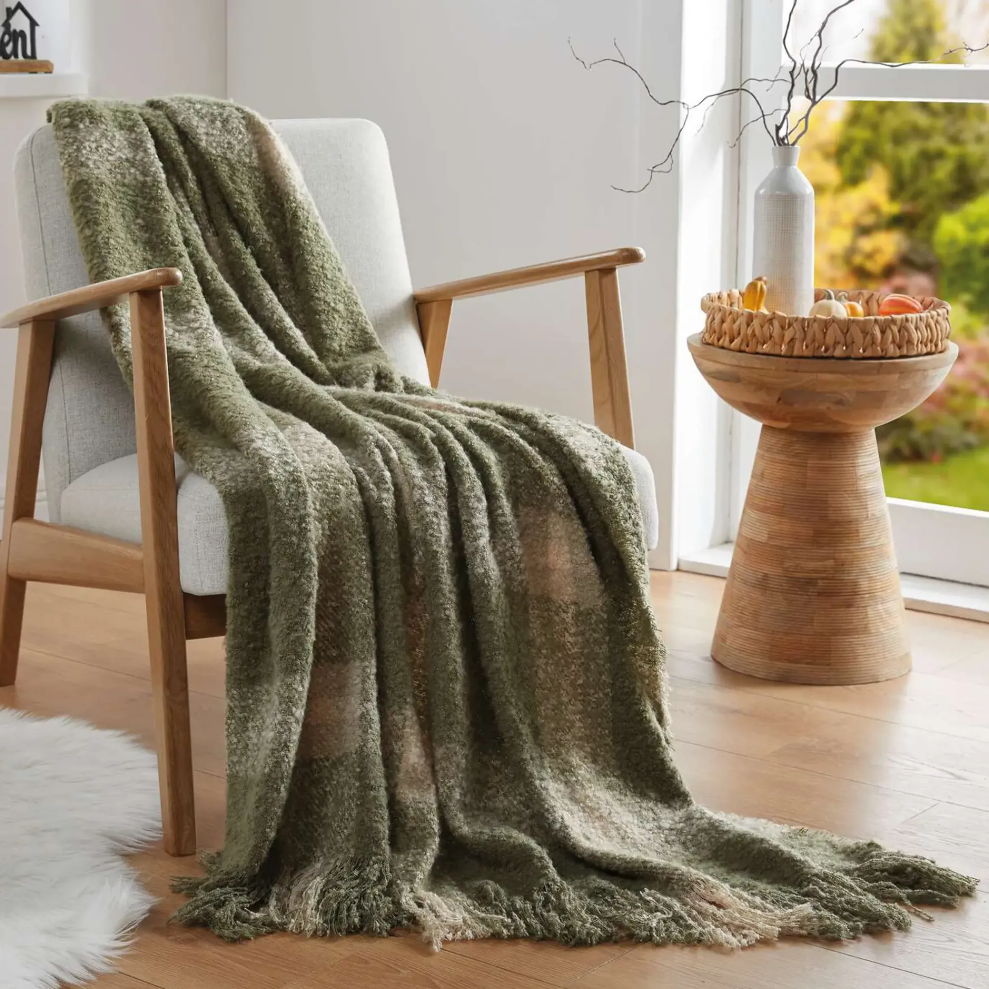Weihnachtliche Kuscheldecken|Decken & Kuscheldecken|Frank Handels GmbH & Co. KG Kuscheldecke "Karo-Grün"