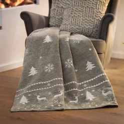 Weihnachtliche Kuscheldecken|Frank Handels GmbH & Co. KG Kuscheldecke "Nordischer Winter"