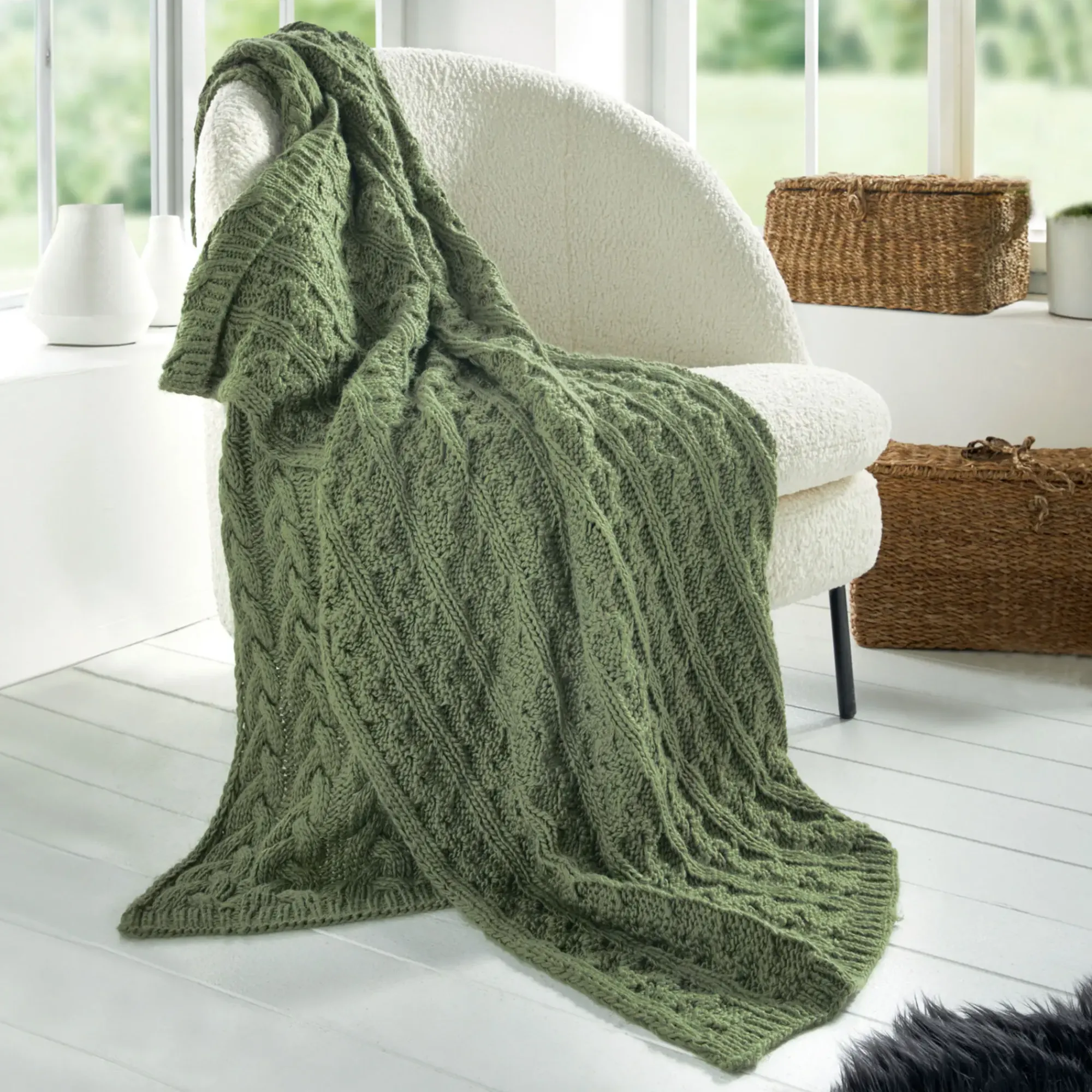 Weihnachtliche Kuscheldecken|Decken & Kuscheldecken|Frank Handels GmbH & Co. KG Kuscheldecke "Strickzopf"