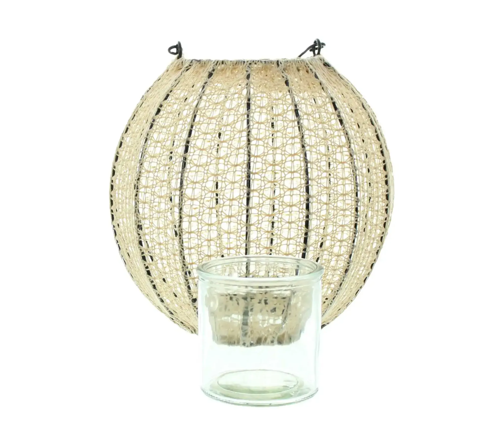 Laternen|Herbstlichter|Frank Handels GmbH & Co. KG Laterne "Webart", beige
