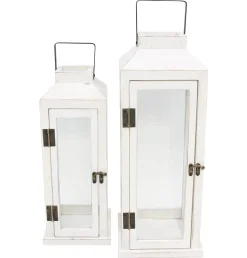 Laternen|Laternen & Co.|Frank Handels GmbH & Co. KG Laterne "White washed", 2er Set