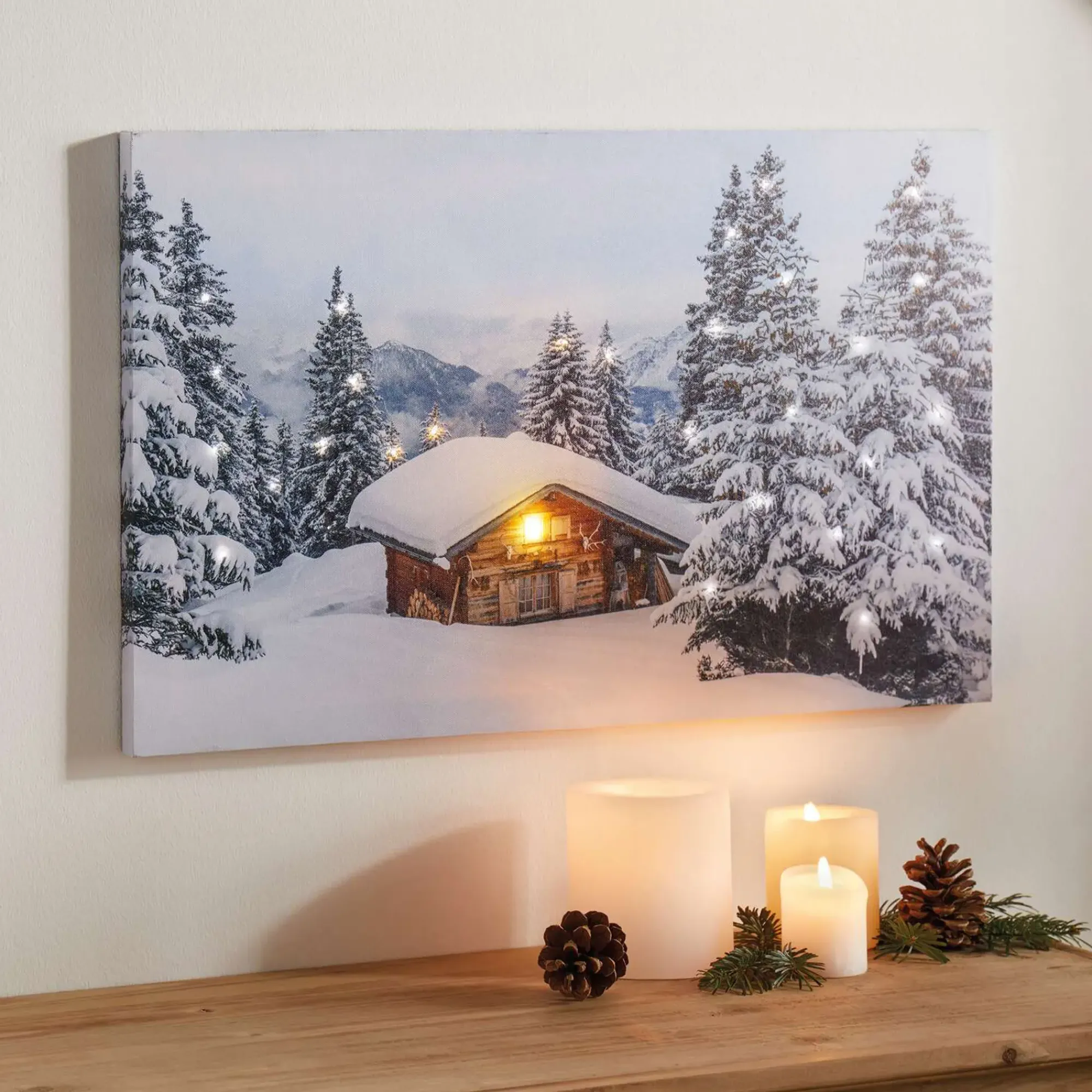 Weihnachtliche Wanddeko|Weihnachtliche Led-Deko|Frank Handels GmbH & Co. KG LED-Bild "Winter"