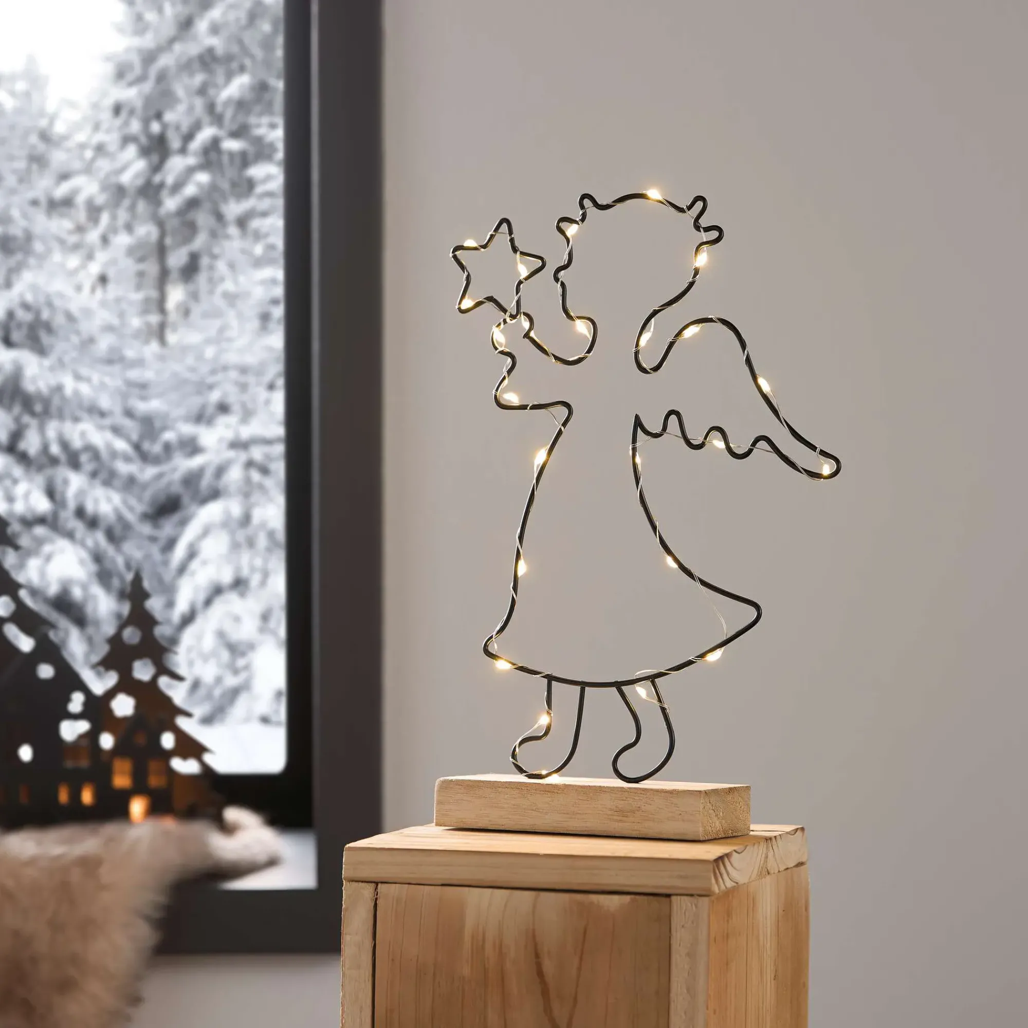 Weihnachtliche Led-Deko|Engel|Frank Handels GmbH & Co. KG LED-Deko "Engel mit Stern"