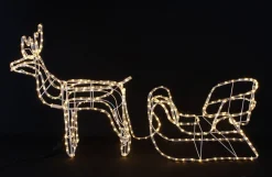 Figuren Für Den Garten|Gartenbeleuchtung|Frank Handels GmbH & Co. KG LED-Deko "Rentier mit Schlitten"