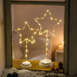 Weihnachtliche Led-Deko|Sterne|Frank Handels GmbH & Co. KG LED-Deko "Stern", 2er Set