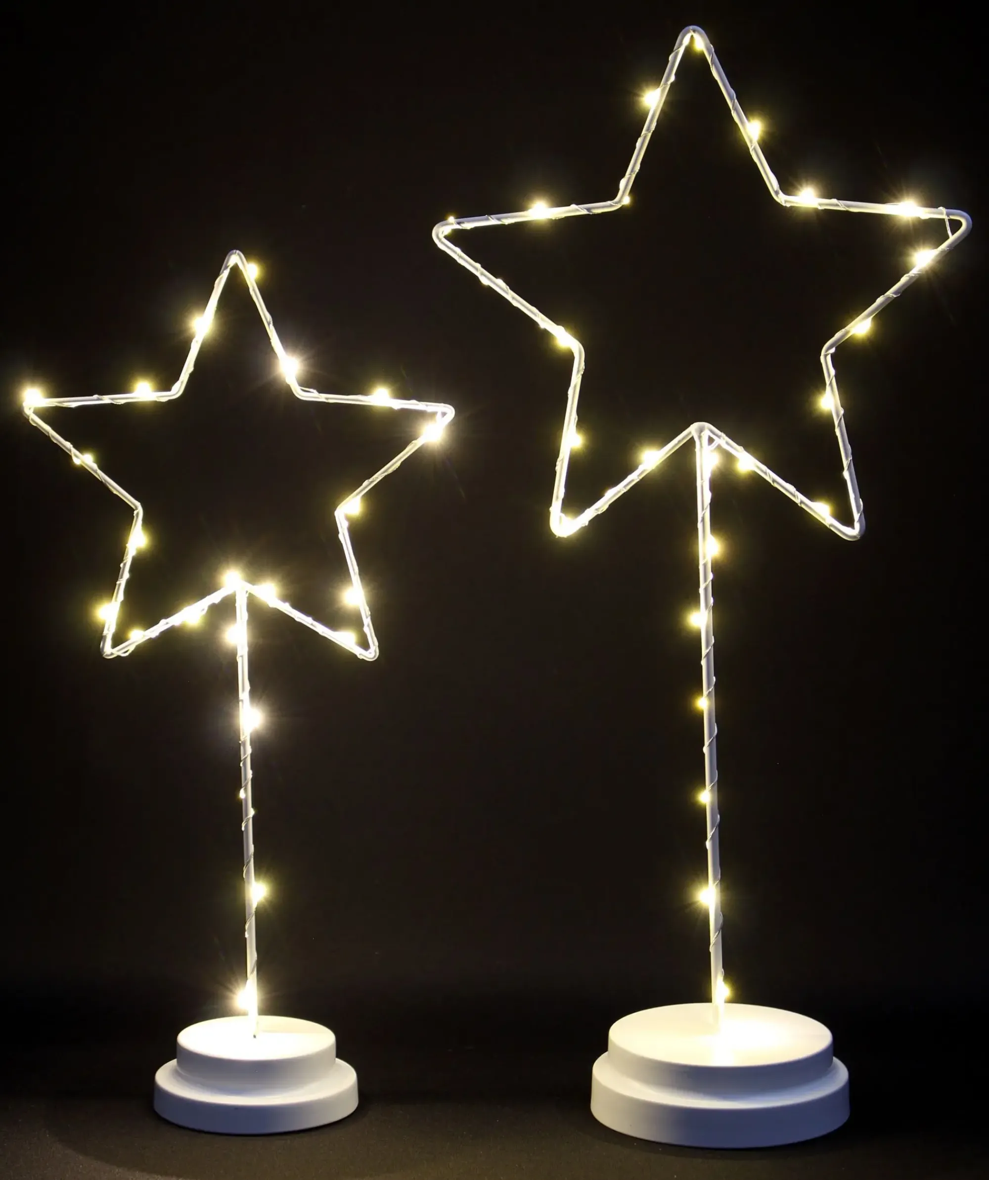 Weihnachtliche Led-Deko|Sterne|Frank Handels GmbH & Co. KG LED-Deko "Stern", 2er Set