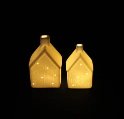 Led-Dekoobjekte|Dekohäuser|Frank Handels GmbH & Co. KG LED-Haus "Blumenwiese", 2er Set