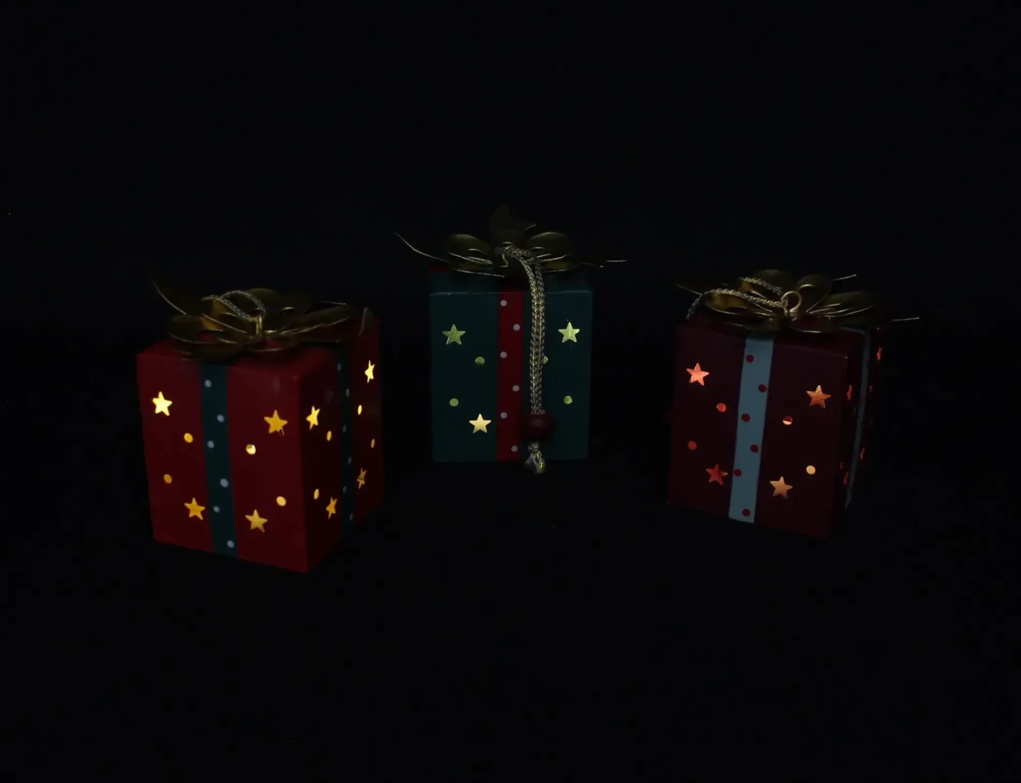 Dekohänger|Baumschmuck|Frank Handels GmbH & Co. KG LED-Hänger "Geschenk", 3er Set
