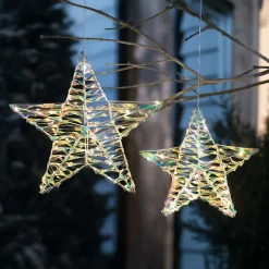 Dekohänger|Weihnachtliche Led-Leuchthänger|Frank Handels GmbH & Co. KG LED-Hänger "Rainbow", 2er Set