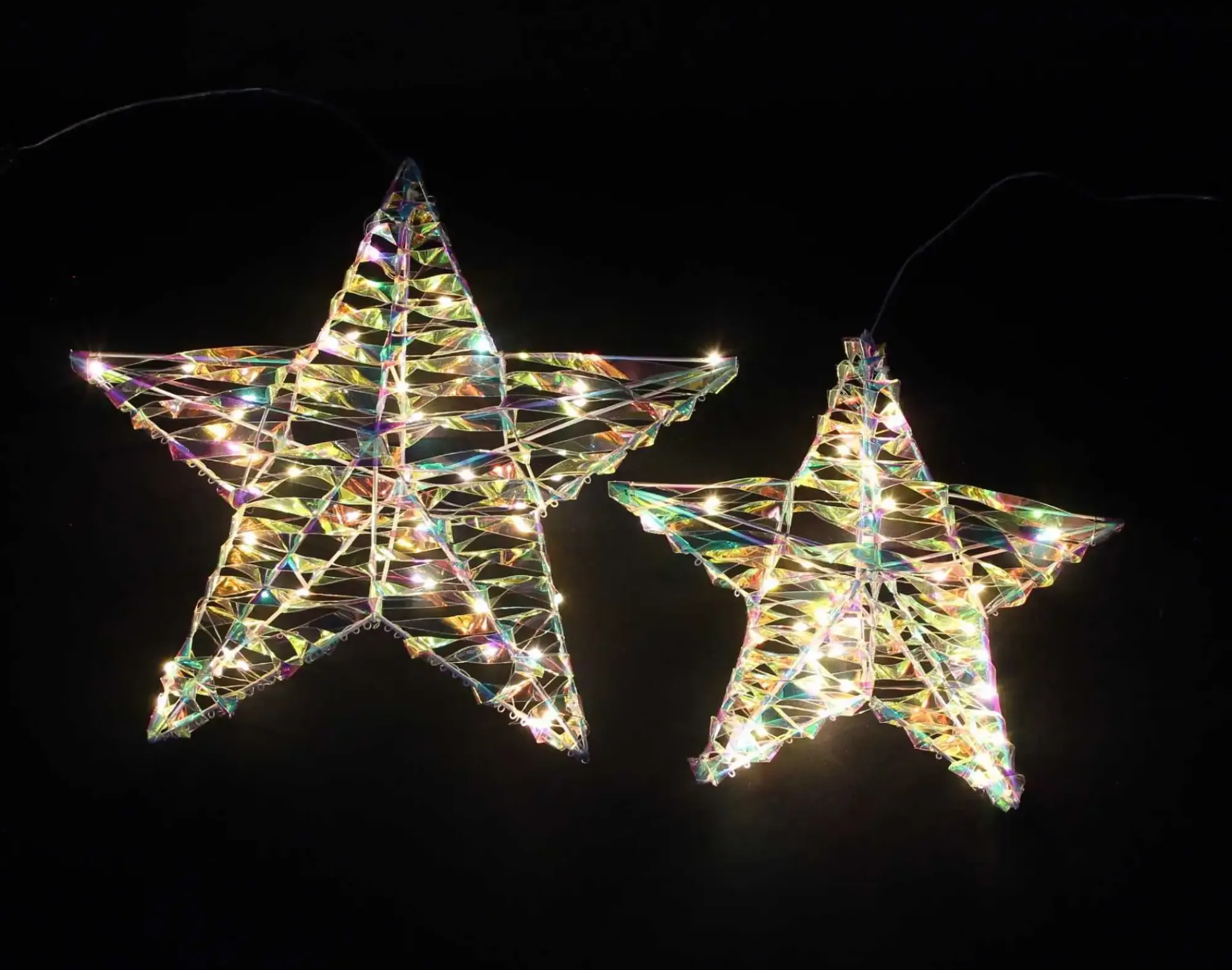 Dekohänger|Weihnachtliche Led-Leuchthänger|Frank Handels GmbH & Co. KG LED-Hänger "Rainbow", 2er Set