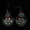 Dekohänger|Weihnachtliche Led-Leuchthänger|Frank Handels GmbH & Co. KG LED-Hänger "Schneemann & Elch", 2er Set