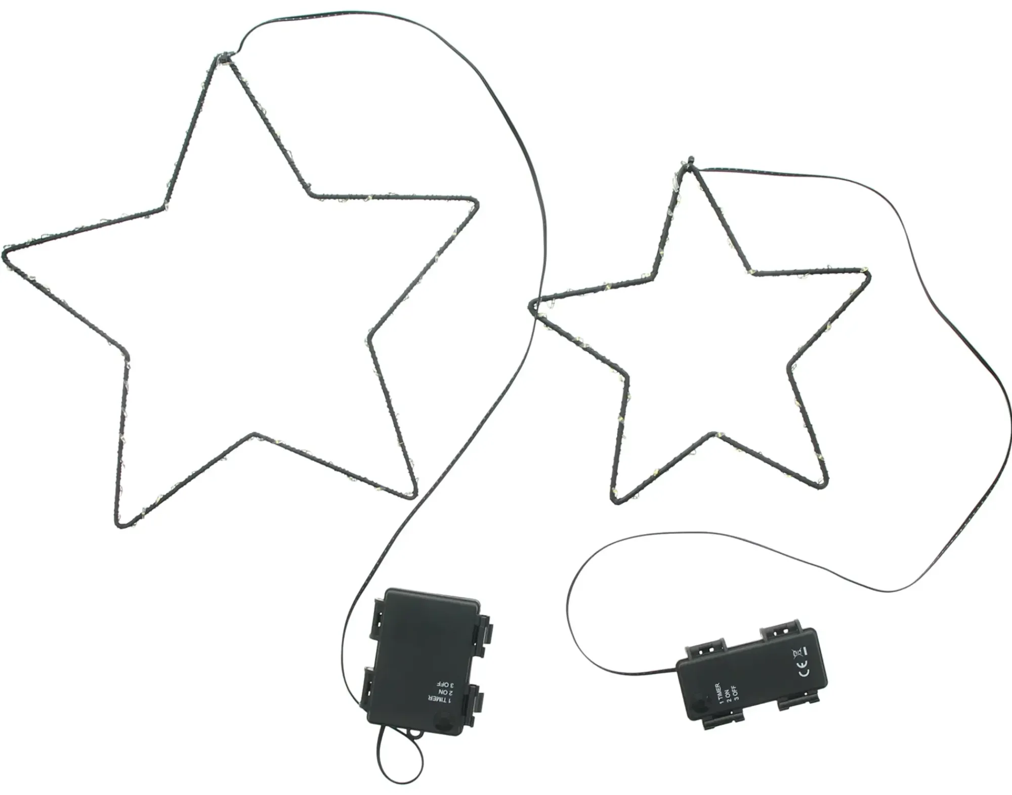 Baumschmuck|Weihnachtliche Led-Leuchthänger|Frank Handels GmbH & Co. KG LED-Hänger "Stern", 2er Set