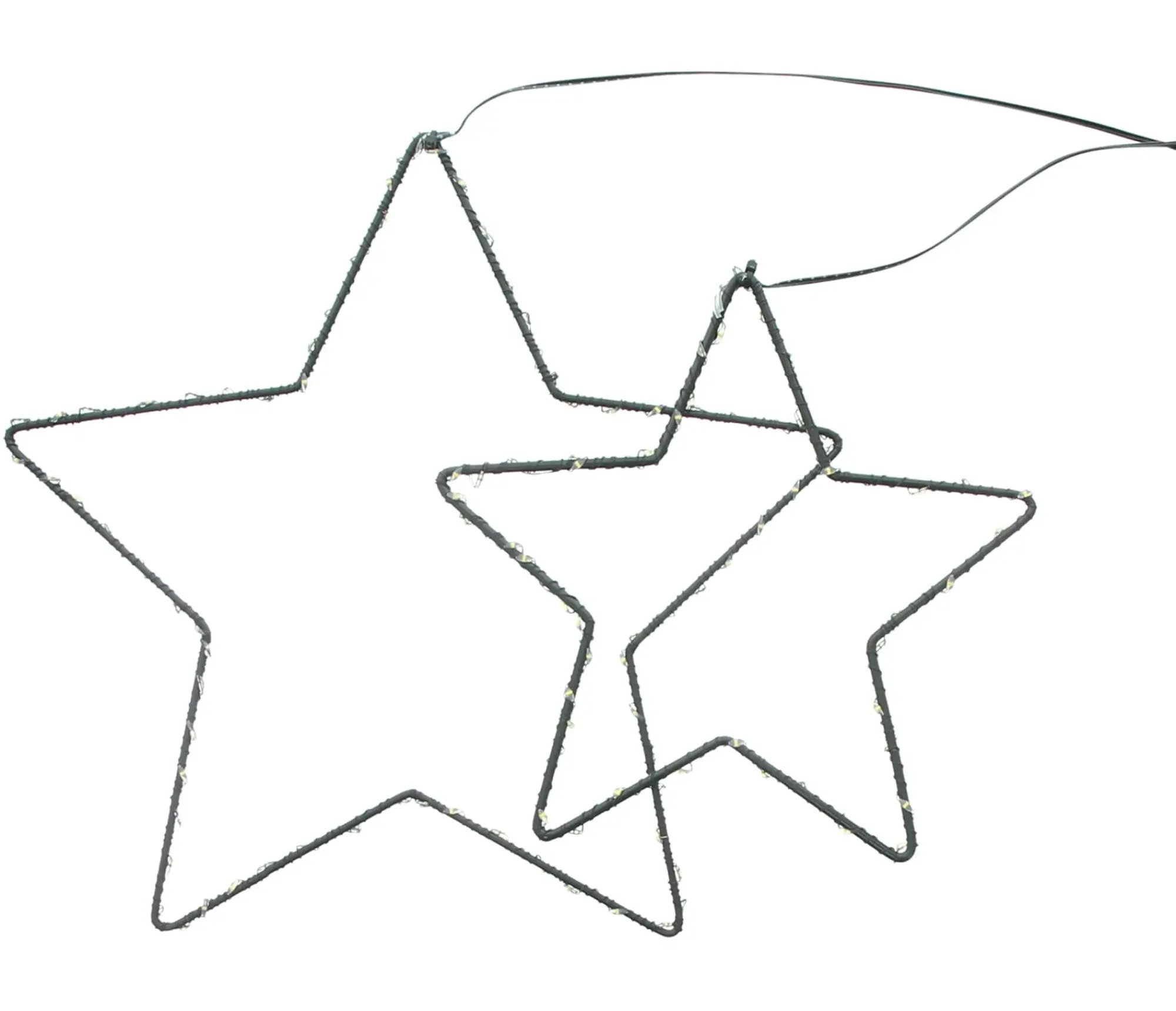 Baumschmuck|Weihnachtliche Led-Leuchthänger|Frank Handels GmbH & Co. KG LED-Hänger "Stern", 2er Set