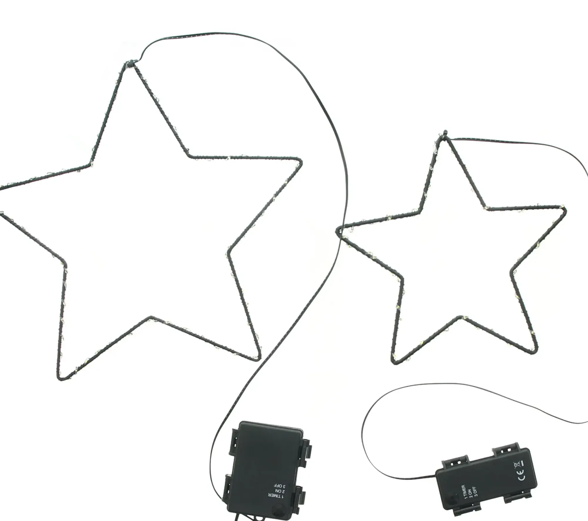 Baumschmuck|Weihnachtliche Led-Leuchthänger|Frank Handels GmbH & Co. KG LED-Hänger "Stern", 2er Set