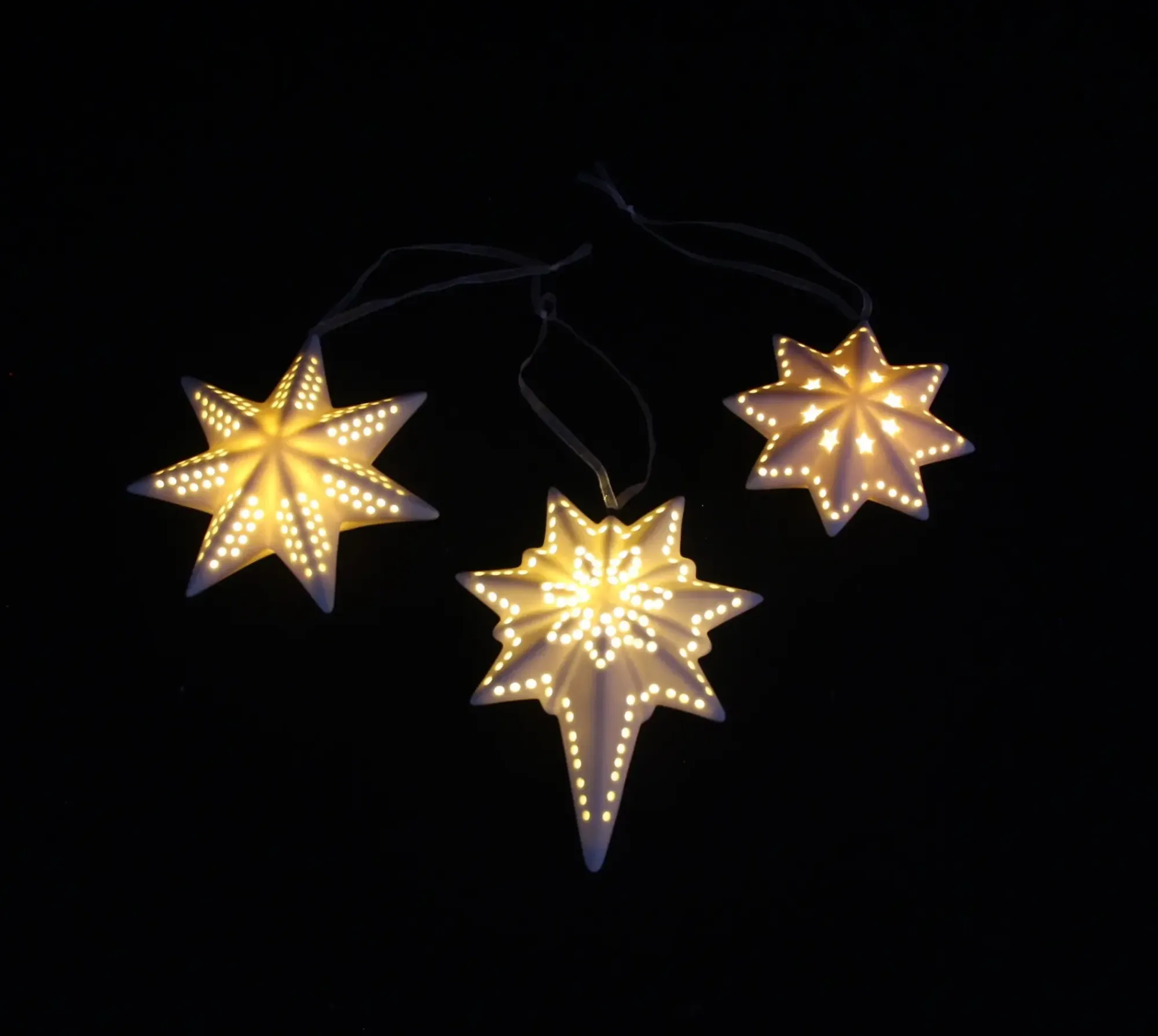 Dekohänger|Baumschmuck|Frank Handels GmbH & Co. KG LED-Hänger "White", 3er Set