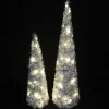 Weihnachtliche Led-Deko|Frank Handels GmbH & Co. KG LED-Kegel "Silberglimmer", 2er Set