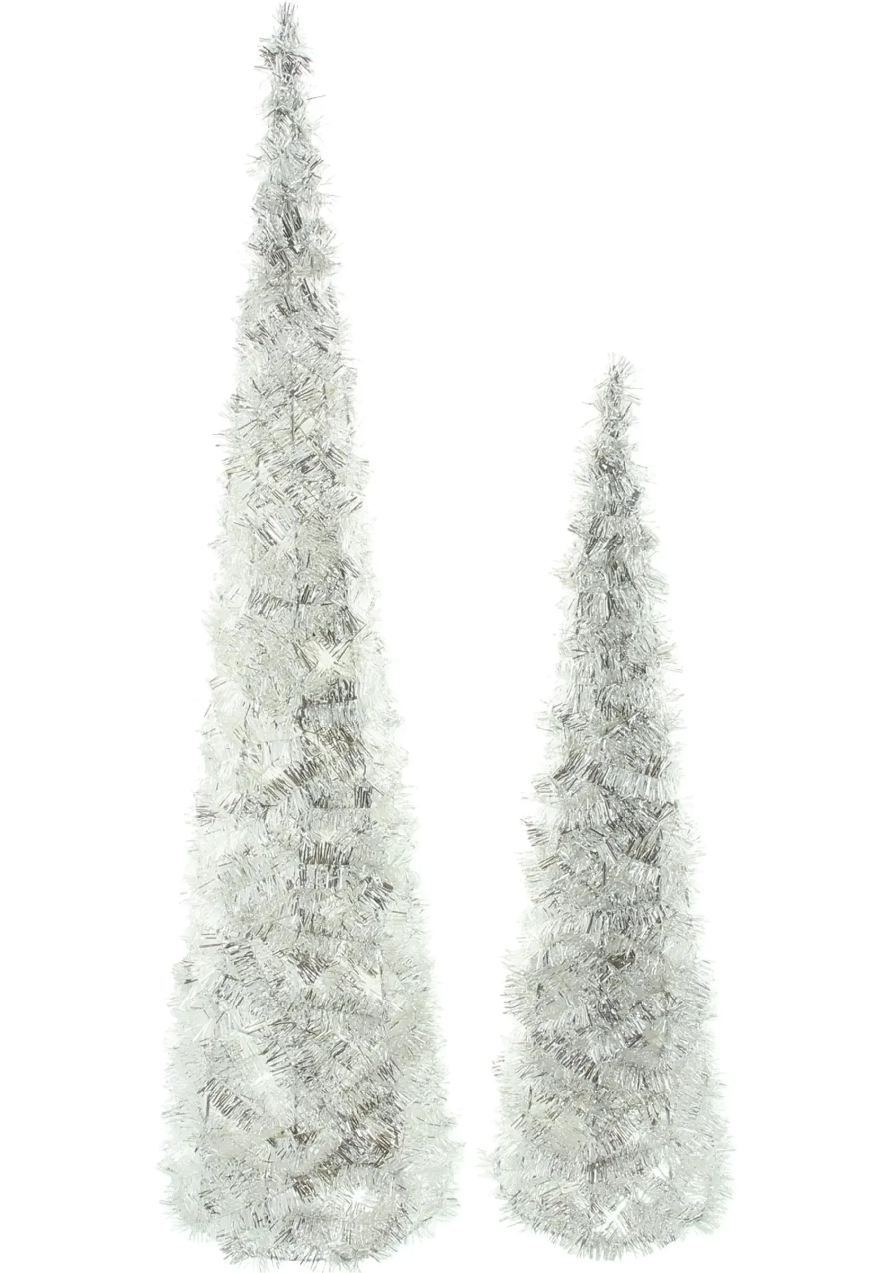 Weihnachtliche Led-Deko|Frank Handels GmbH & Co. KG LED-Kegel "Silberglimmer", 2er Set