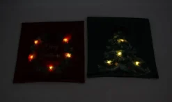 Weihnachtliche Kissen & Kissenhüllen|Frank Handels GmbH & Co. KG LED-Kissenhülle "Christmas", 2er Set