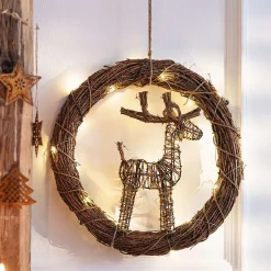 Weihnachtliche Led-Deko|Frank Handels GmbH & Co. KG LED-Kranz "Rentier"