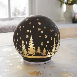 Weihnachtliche Dekokugeln|Weihnachtliche Led-Deko|Frank Handels GmbH & Co. KG LED-Kugel "Winternacht"