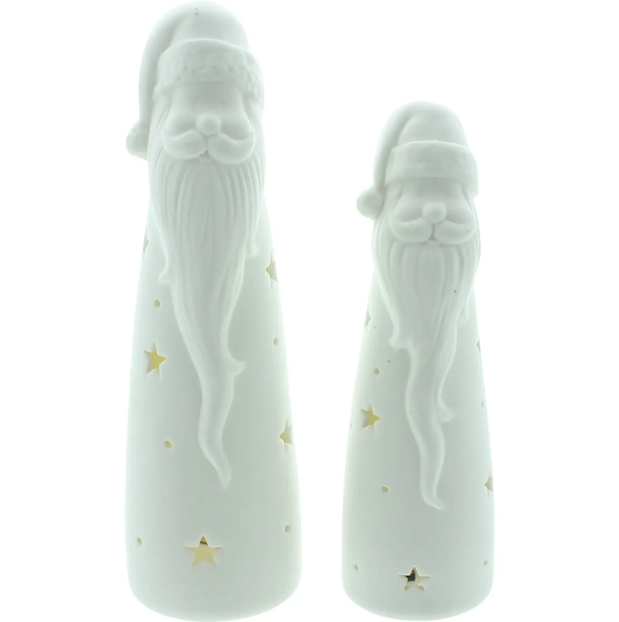 Weihnachtsmänner|Weihnachtliche Led-Deko|Frank Handels GmbH & Co. KG LED-Santa "White", 2er Set