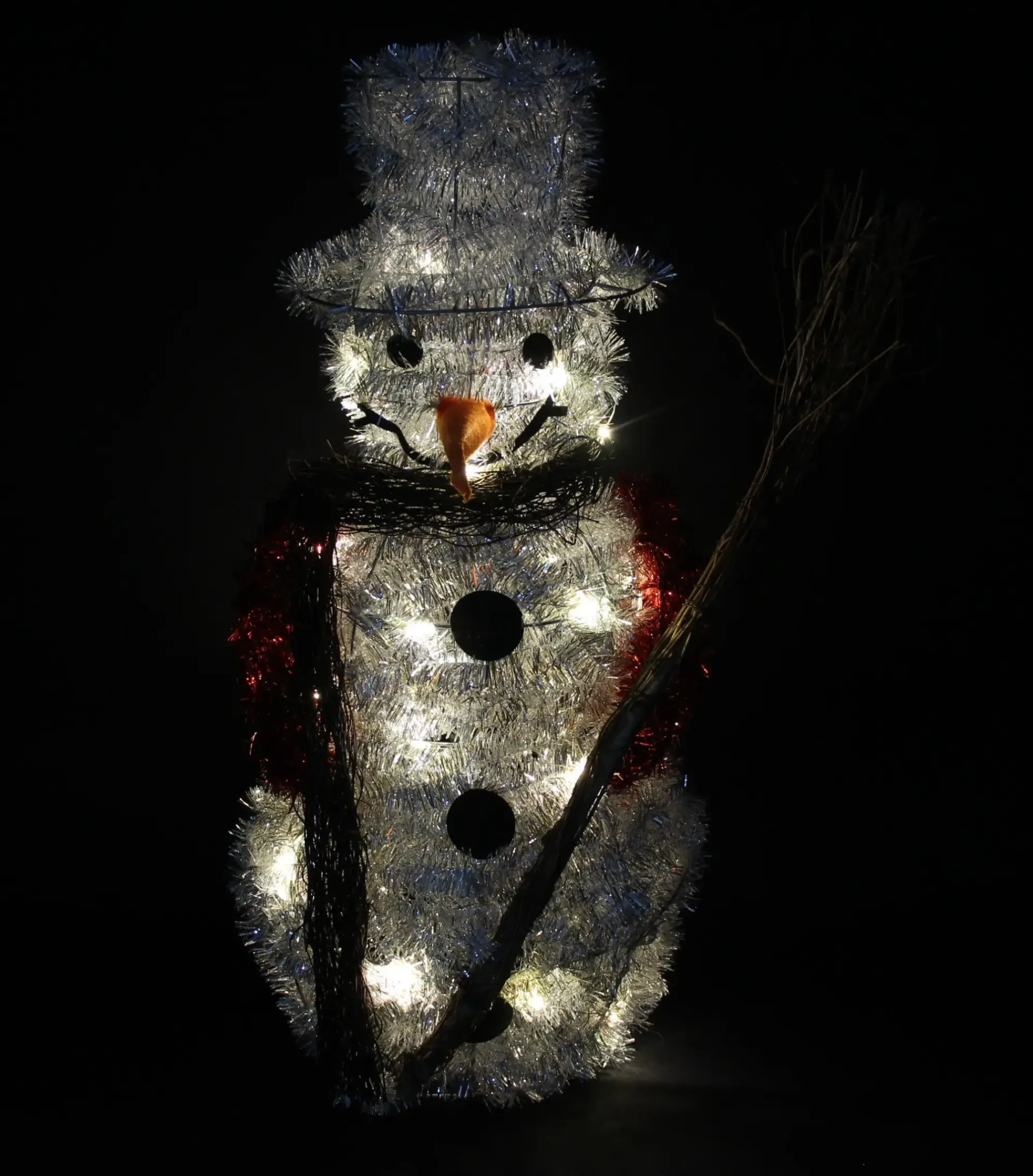 Weihnachtliche Dekofiguren|Weihnachtsmänner|Frank Handels GmbH & Co. KG LED-Schneemann "Silberglimmer"