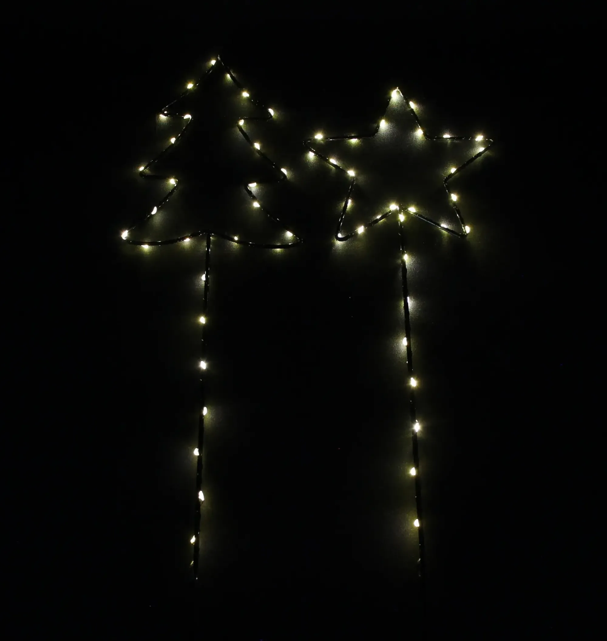 Gartenbeleuchtung|Weihnachtliche Streuer & Stecker|Frank Handels GmbH & Co. KG LED-Stecker "Tanne & Stern", 2er Set