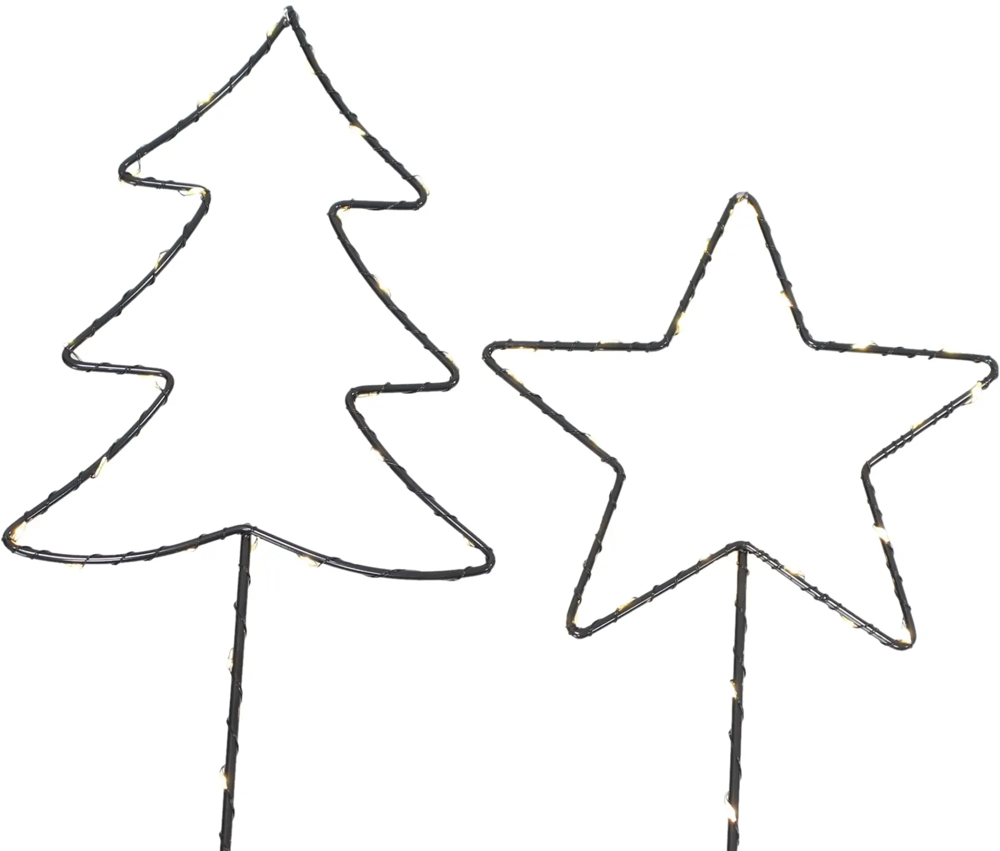 Gartenbeleuchtung|Weihnachtliche Streuer & Stecker|Frank Handels GmbH & Co. KG LED-Stecker "Tanne & Stern", 2er Set