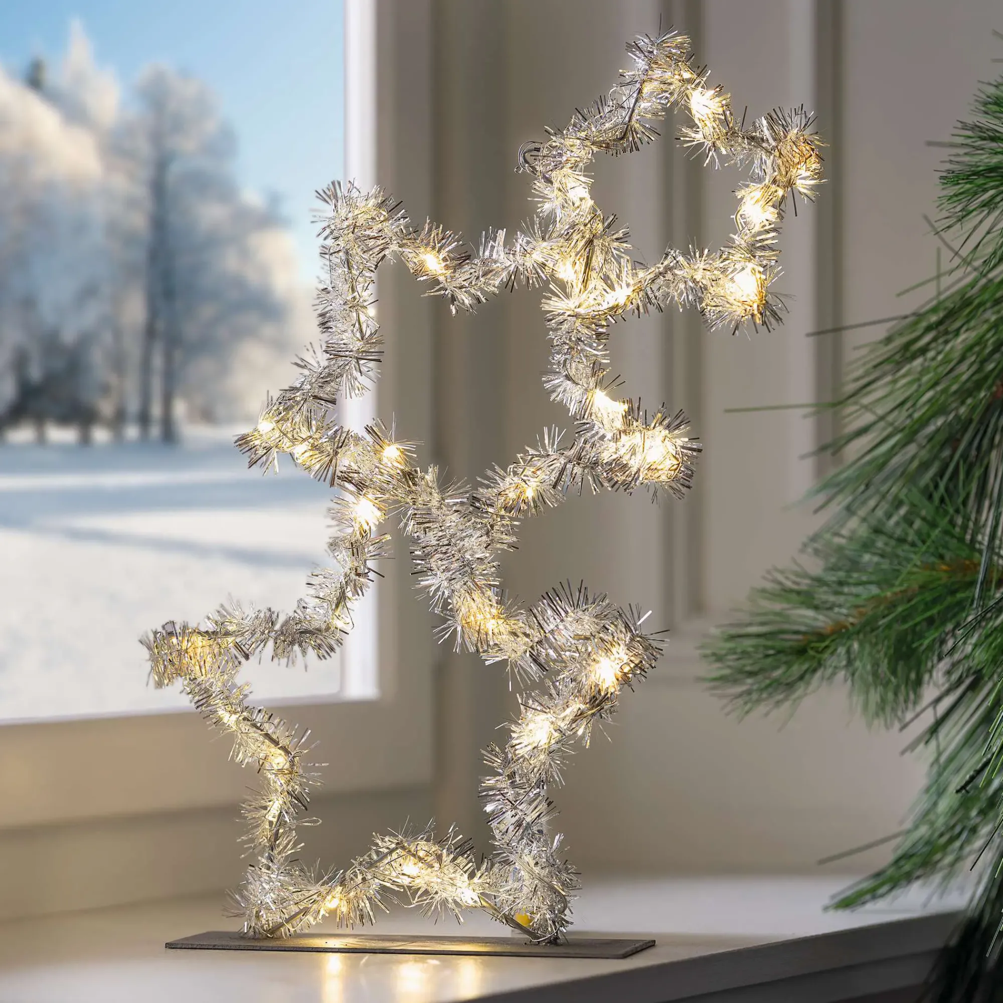 Weihnachtliche Led-Deko|Sterne|Frank Handels GmbH & Co. KG LED-Sterne "Silberglimmer"