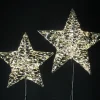 Weihnachtliche Led-Deko|Gartenbeleuchtung|Frank Handels GmbH & Co. KG LED-Stern "Goldstar", 2er Set
