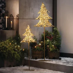 Tannenbäume|Weihnachtliche Led-Deko|Frank Handels GmbH & Co. KG LED-Tanne "Golden", 2er Set