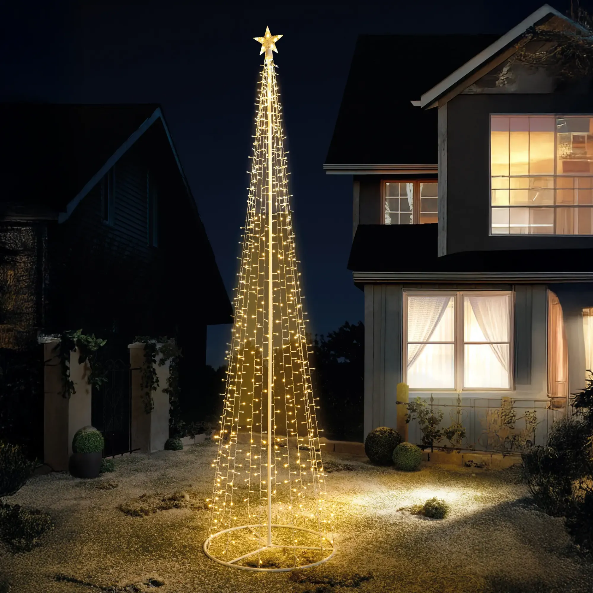 Weihnachtliche Gartendeko|Gartenbeleuchtung|Frank Handels GmbH & Co. KG LED-Tanne "Kegel", riesengroß
