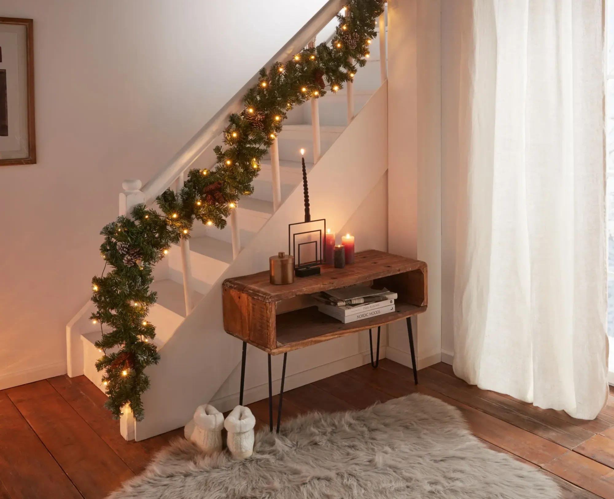 Weihnachtliche Led-Deko|Frank Handels GmbH & Co. KG LED-Tannengirlande "Winterwald"