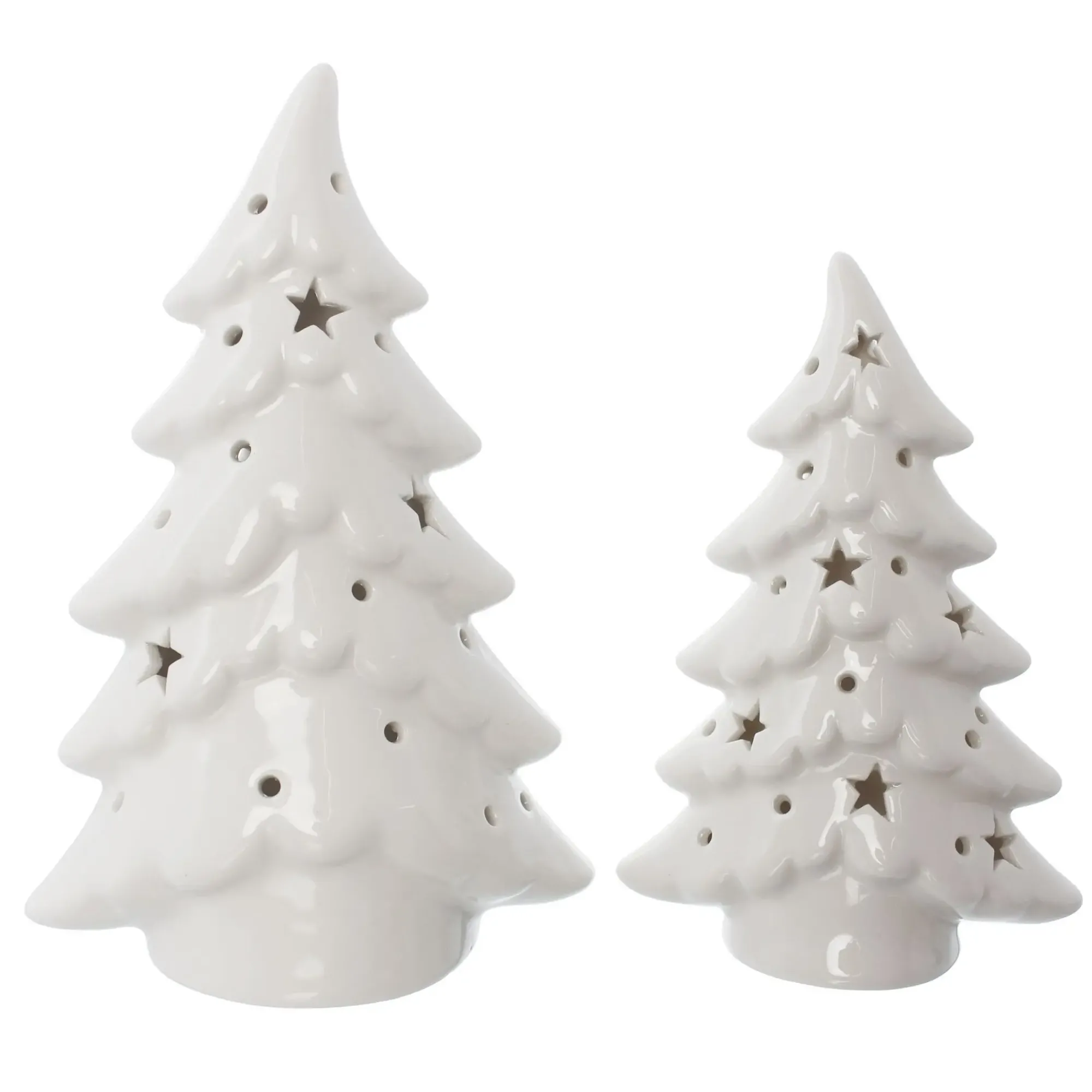 Tannenbäume|Weihnachtliche Led-Deko|Frank Handels GmbH & Co. KG LED-Tanne "Schneezauber", 2er Set
