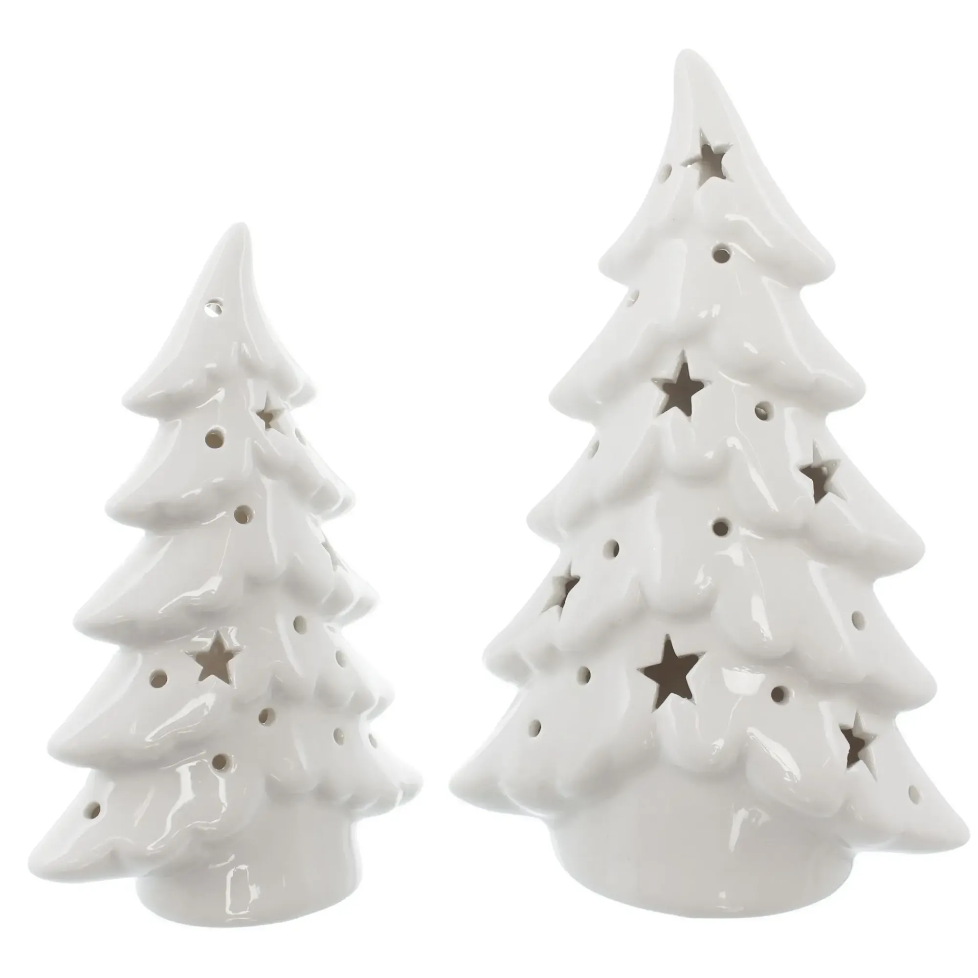 Tannenbäume|Weihnachtliche Led-Deko|Frank Handels GmbH & Co. KG LED-Tanne "Schneezauber", 2er Set