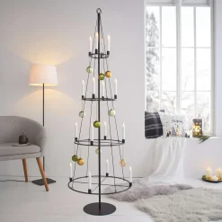 Tannenbäume|Weihnachtslichter|Frank Handels GmbH & Co. KG Metallbaum "Pyramide", groß