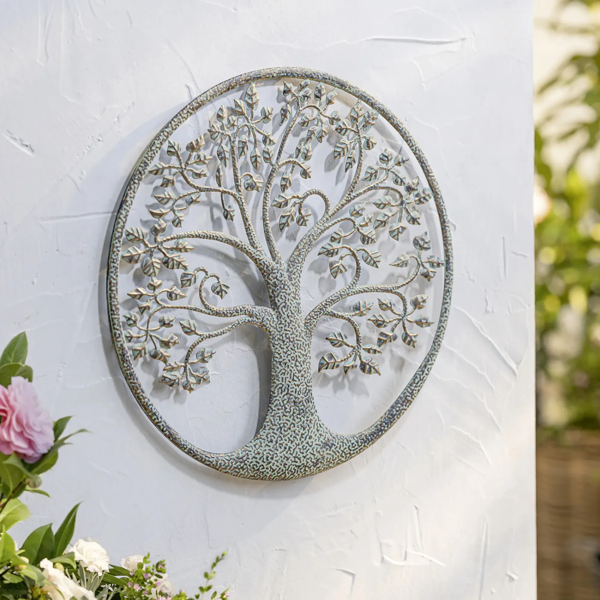 Wanddeko|Gartendeko|Frank Handels GmbH & Co. KG Metallbild "Lebensbaum"