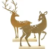 Weihnachtliche Dekofiguren|Chalet & Hütte|Frank Handels GmbH & Co. KG Metalldeko "Hirsch", 2er Set