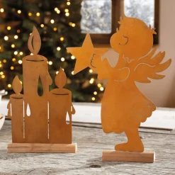 Weihnachtliche Dekofiguren|Frank Handels GmbH & Co. KG Metalldeko "Kerzen"