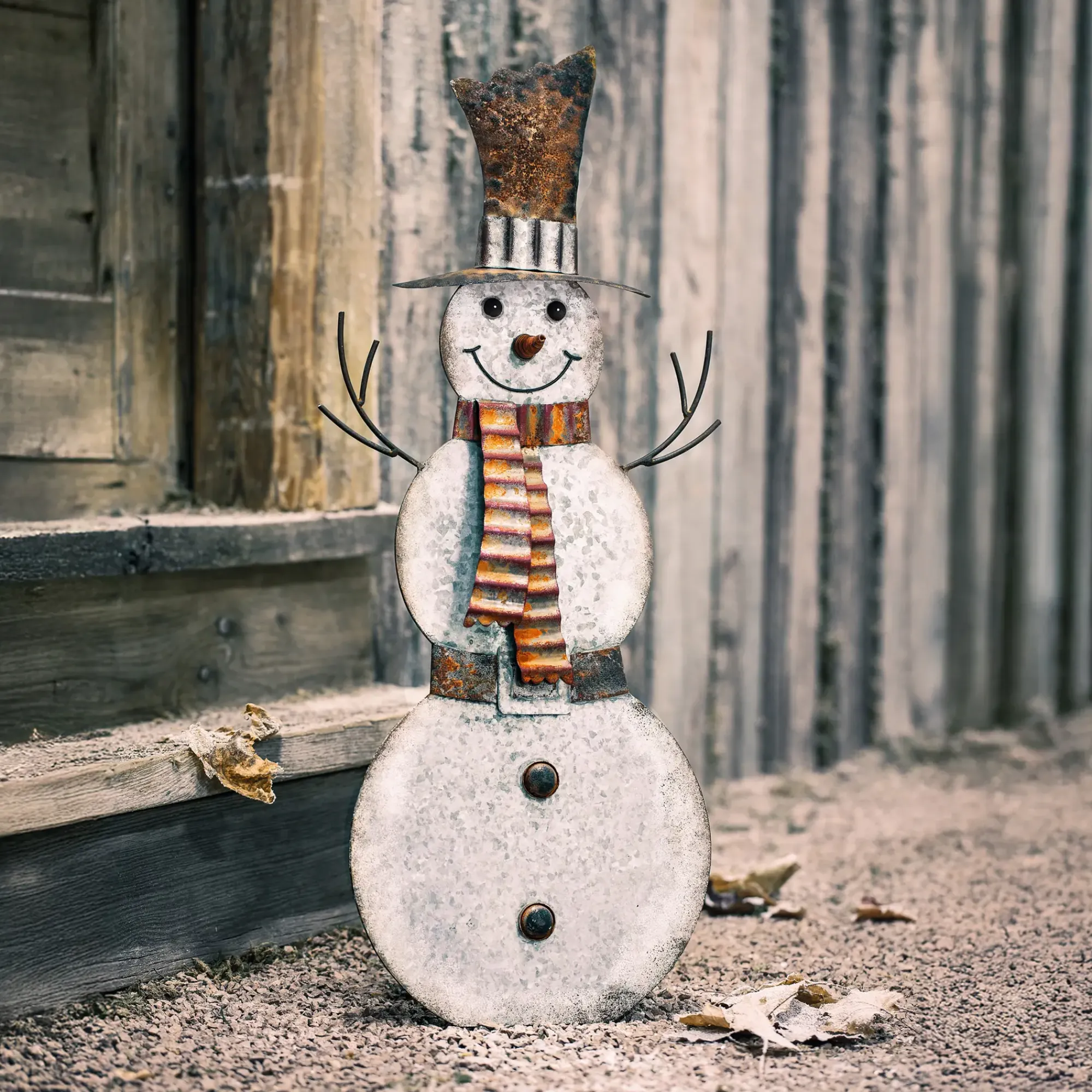 Weihnachtliche Dekofiguren|Weihnachtliche Gartendeko|Frank Handels GmbH & Co. KG Metallfigur "Schneemann"