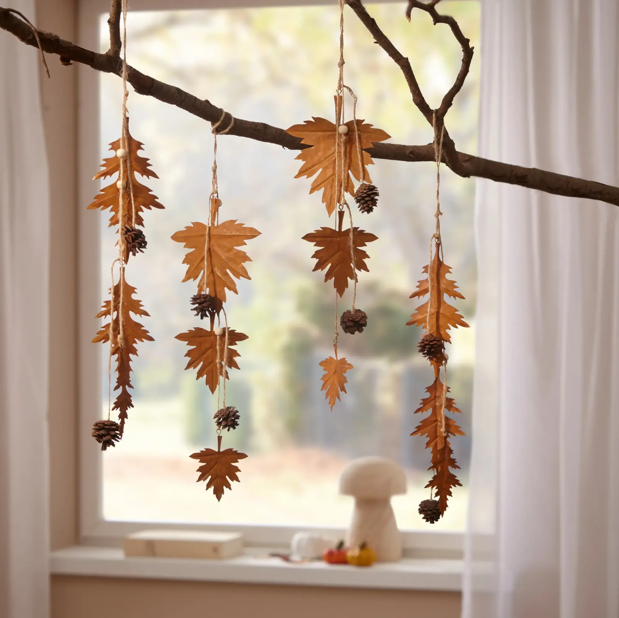 Dekohänger|Herbstliche Dekohänger|Frank Handels GmbH & Co. KG Metallhänger "Herbstblätter", 4er Set