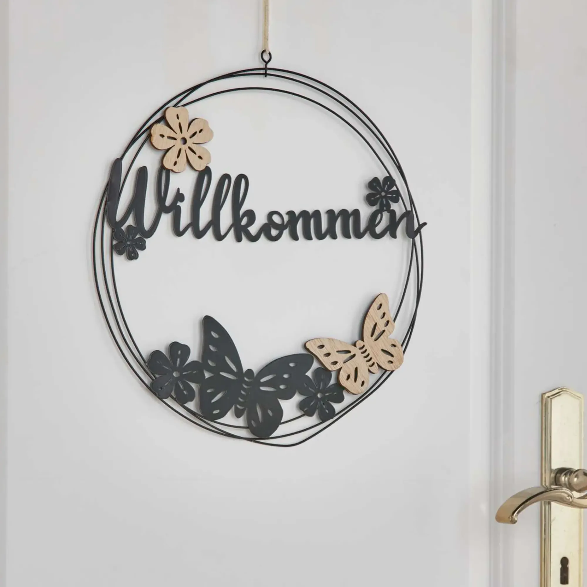 Dekohänger|Frank Handels GmbH & Co. KG Metallring "Willkommen"