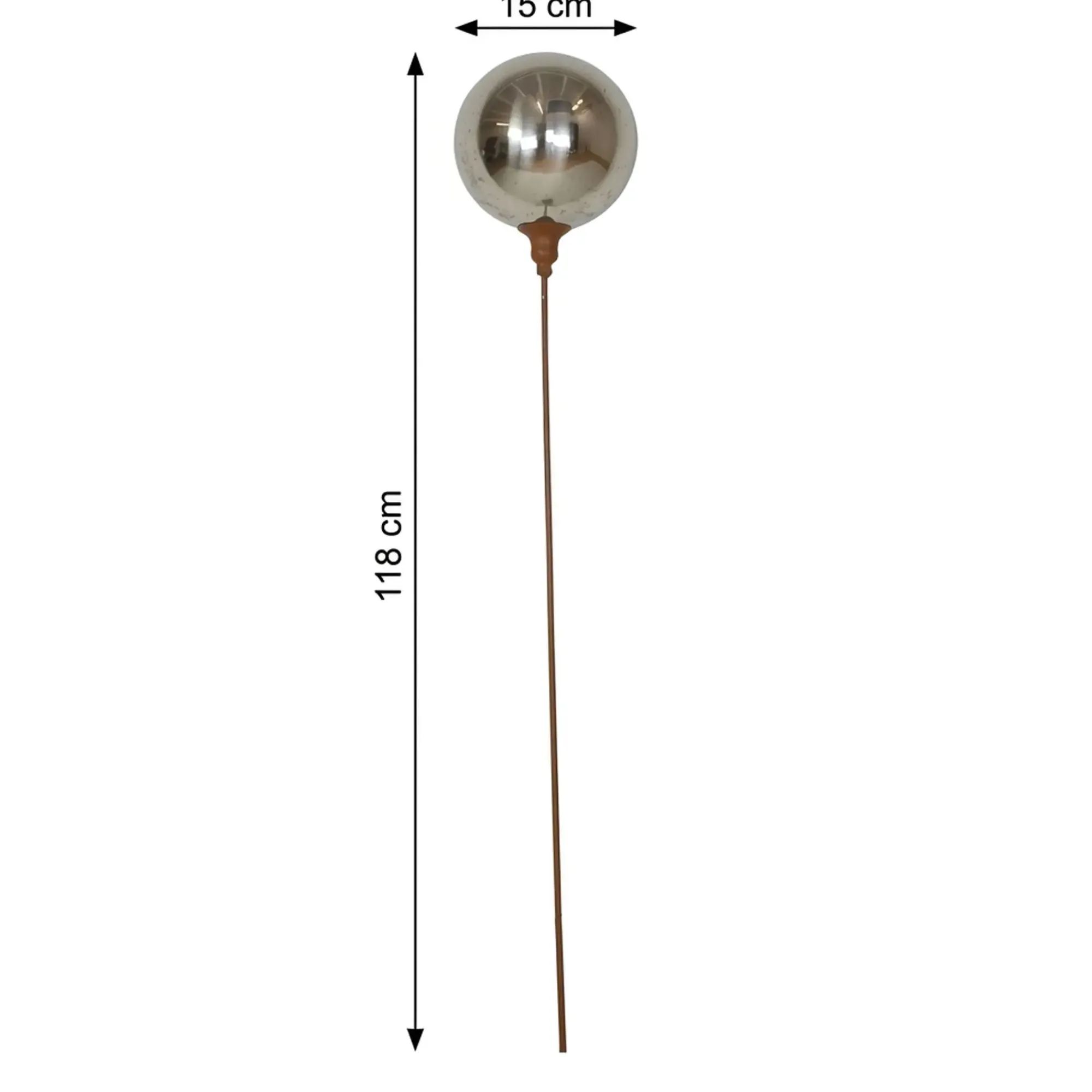 Herbstgarten|Weihnachtliche Gartenstecker|Frank Handels GmbH & Co. KG Metallstecker "Kugel"
