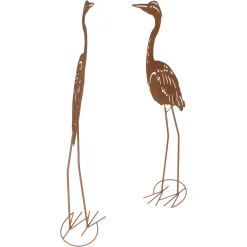 Gartenfiguren|Dekofiguren|Frank Handels GmbH & Co. KG Metallvogel "Rost", 2er Set