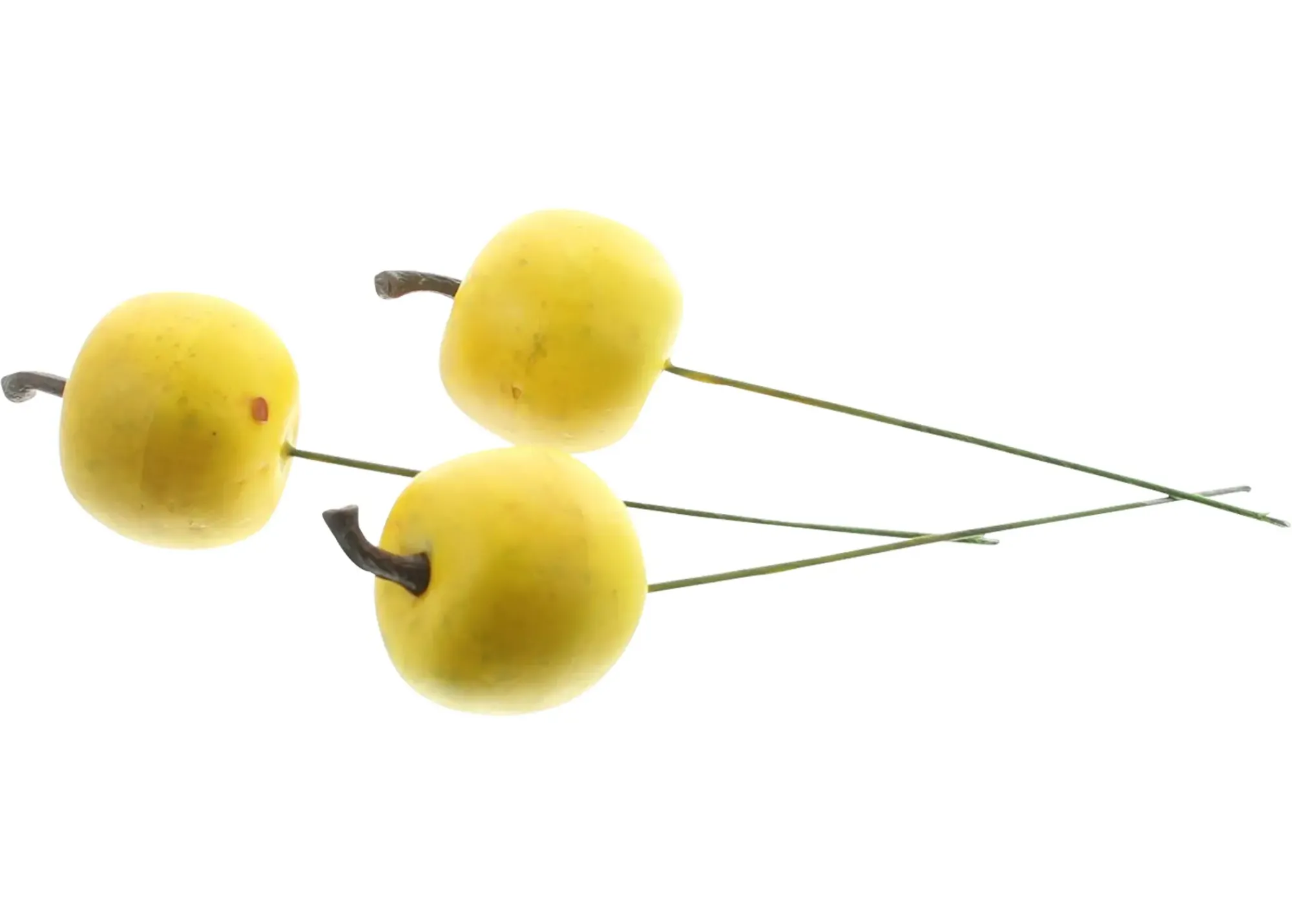 Herbstliche Streuer & Stecker|Zubehör Für Adventskränze|Frank Handels GmbH & Co. KG Mini-Apfel "Gelb", 24er Set