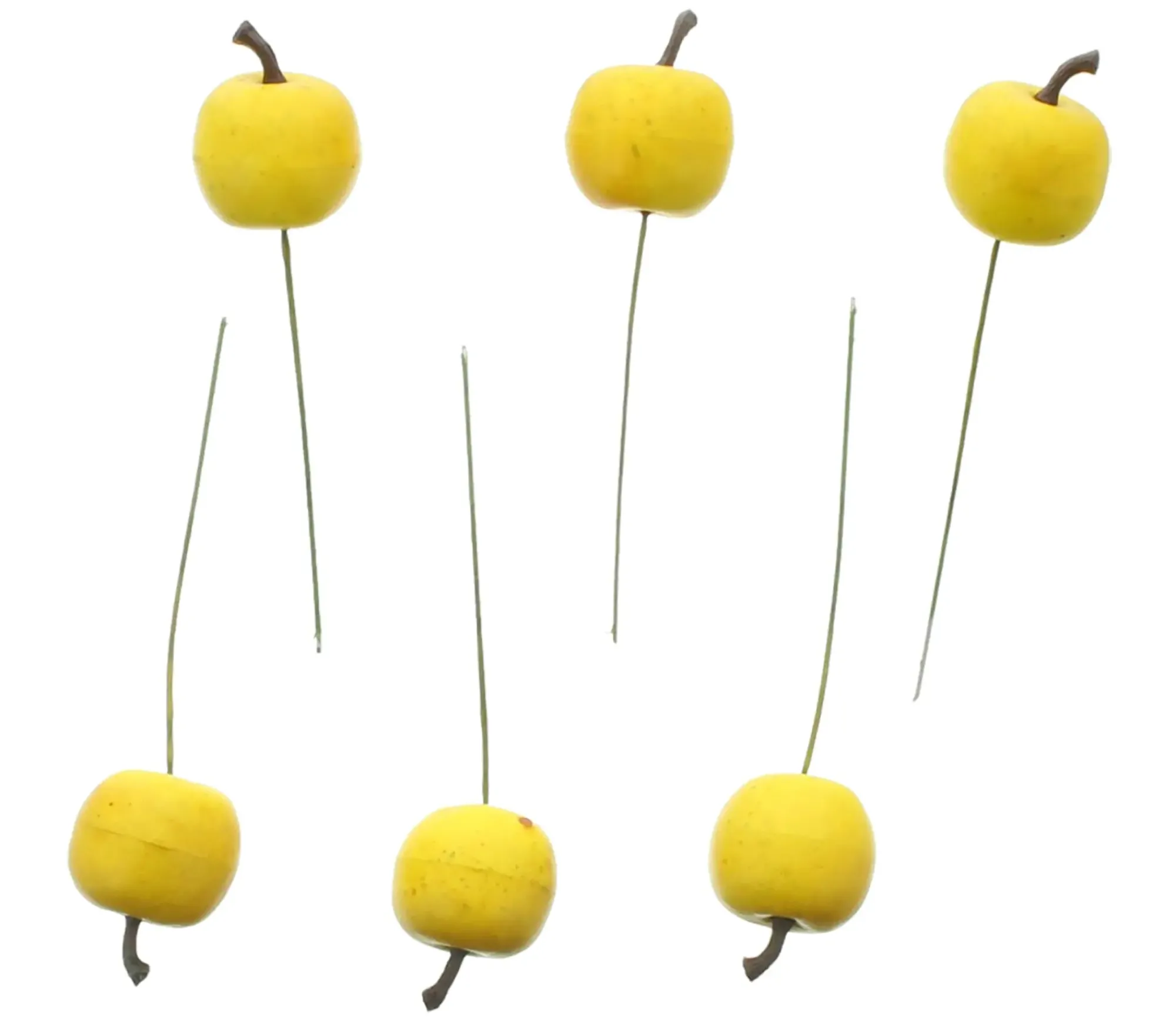 Herbstliche Streuer & Stecker|Zubehör Für Adventskränze|Frank Handels GmbH & Co. KG Mini-Apfel "Gelb", 24er Set
