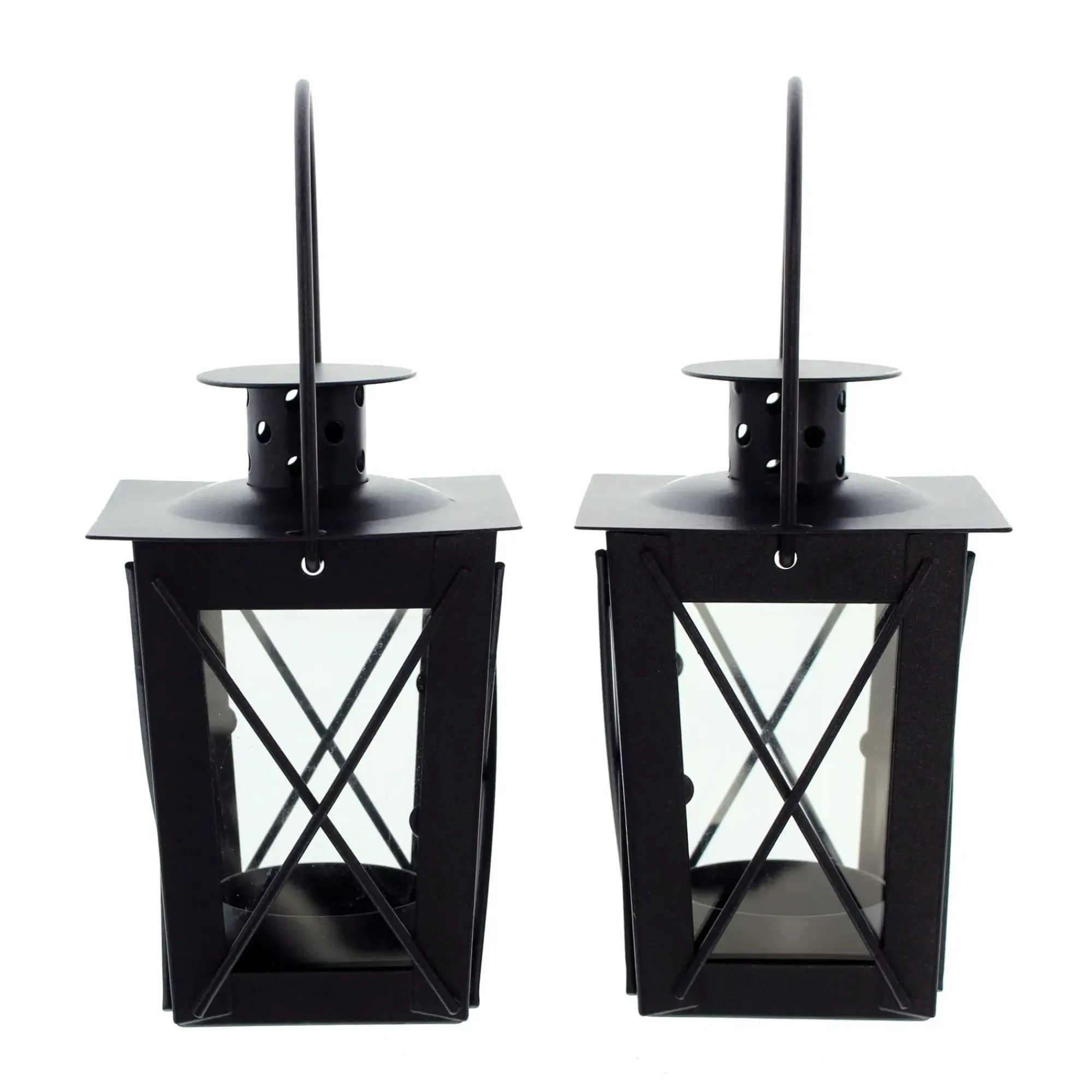 Grabschmuck|Laternen & Co.|Frank Handels GmbH & Co. KG Mini-Laterne "Metall", 2er Set